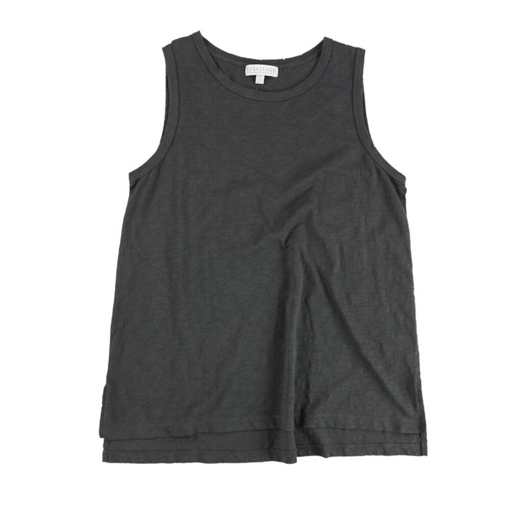 P.J. Salvage Womens Distressed Split Hem Pajama Sleep Tank Top, Grey, S, DM